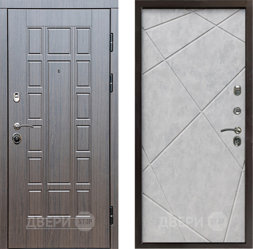 Входная металлическая Дверь Престиж Престиж Лучи Бетон светлый в Истра