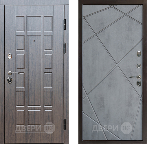 Входная металлическая Дверь Престиж Престиж Лучи Бетон темный в Истра