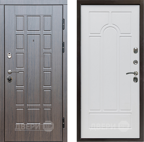 Входная металлическая Дверь Престиж Престиж Арка Белое дерево в Истра