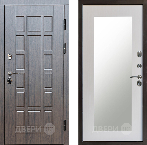 Входная металлическая Дверь Престиж Престиж Зеркло Пастораль Лиственница белая в Истра