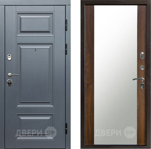 Входная металлическая Дверь Престиж Премиум Зеркало Дуб в Истра