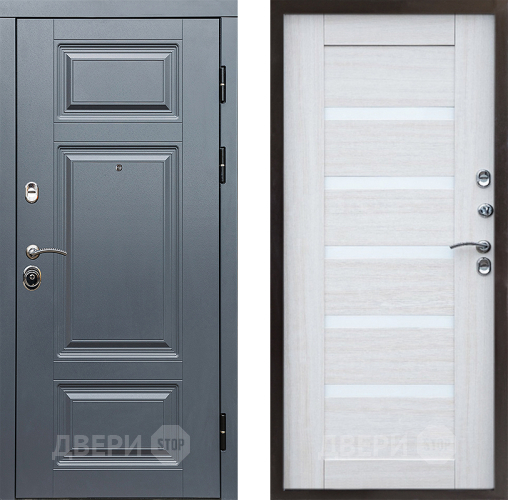 Входная металлическая Дверь Престиж Премиум Царга Лиственница белая в Истра