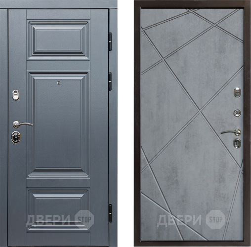 Входная металлическая Дверь Престиж Премиум Лучи Бетон темный в Истра