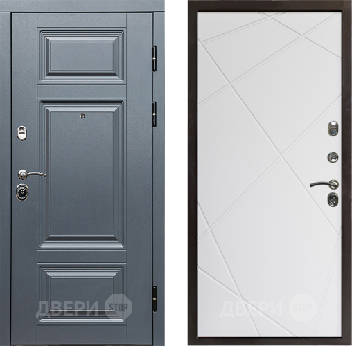 Входная металлическая Дверь Престиж Премиум Лучи Бетон белый в Истра