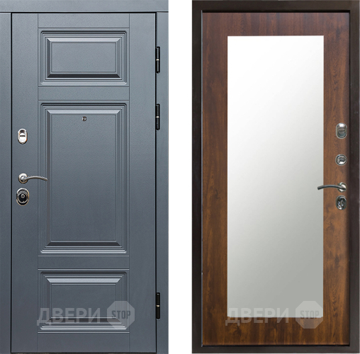 Входная металлическая Дверь Престиж Премиум Зеркло Пастораль Дуб в Истра