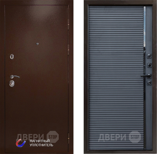 Входная металлическая Дверь Престиж Медь Porte Черный кварц в Истра