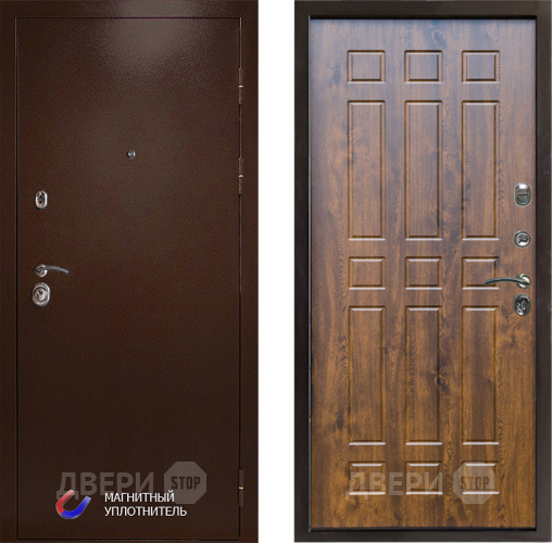 Входная металлическая Дверь Престиж Медь Спарта Дуб в Истра