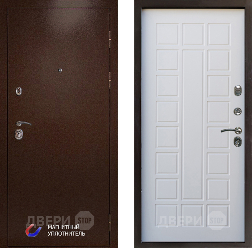Входная металлическая Дверь Престиж Медь Престиж Белое дерево в Истра