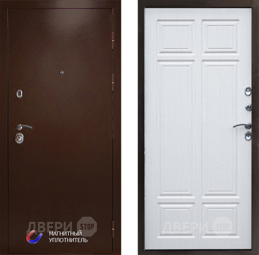 Входная металлическая Дверь Престиж Медь Премиум Лиственница белая в Истра