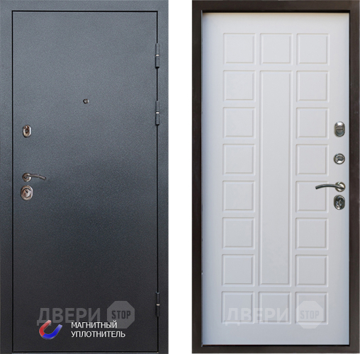 Входная металлическая Дверь Престиж Графит Престиж Белое дерево в Истра