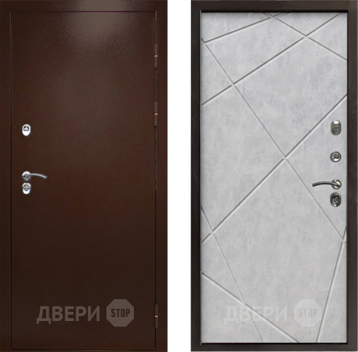Входная металлическая Дверь Престиж TERMO с терморазрывом Снегирь Медь Лучи Бетон светлый в Истра