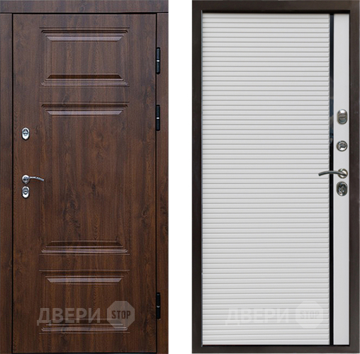 Входная металлическая Дверь Престиж TERMO с терморазрывом Премиум Орех Porte Белый в Истра