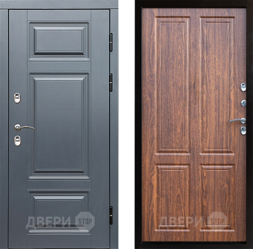 Входная металлическая Дверь Престиж TERMO с терморазрывом Премиум Грэй Премиум Орех светлый в Истра