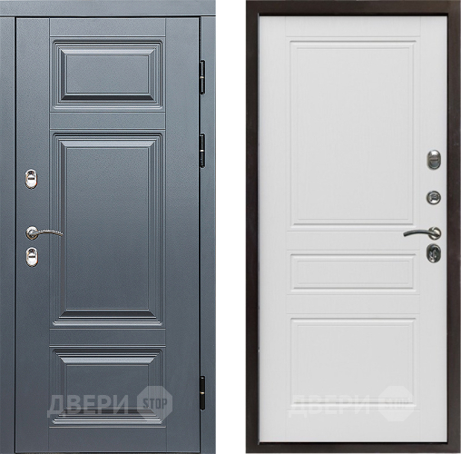 Входная металлическая Дверь Престиж TERMO с терморазрывом Премиум Грэй Классика Лиственница белая в Истра