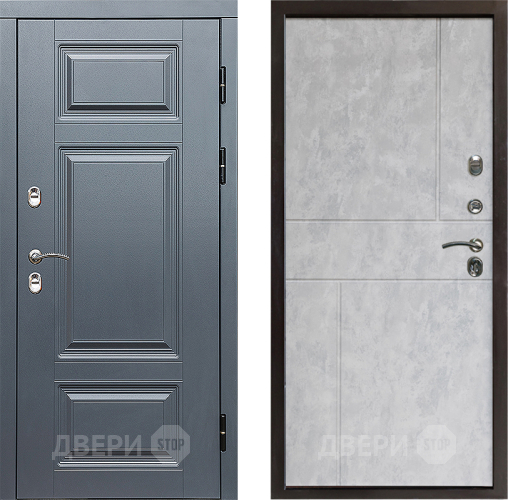 Дверь Престиж TERMO с терморазрывом Премиум Грэй Горизонт Бетон светлый в Истра