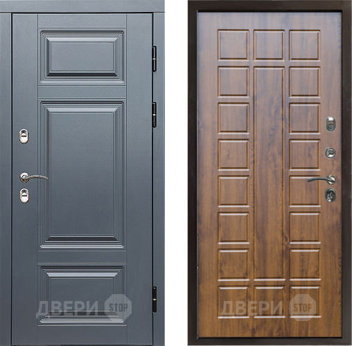 Входная металлическая Дверь Престиж TERMO с терморазрывом Премиум Грэй Престиж Дуб в Истра