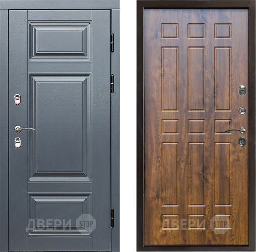Входная металлическая Дверь Престиж TERMO с терморазрывом Премиум Грэй Спарта Дуб в Истра