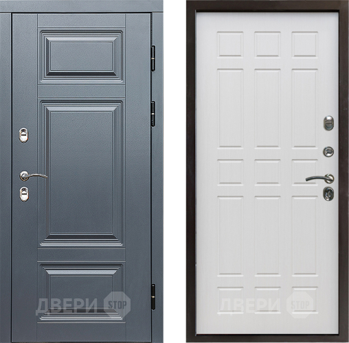 Входная металлическая Дверь Престиж TERMO с терморазрывом Премиум Грэй Спарта Лиственница белая в Истра