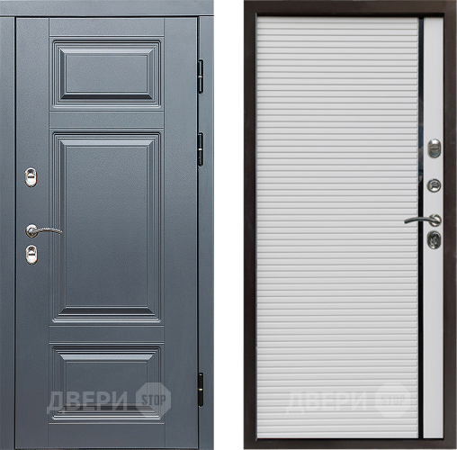 Входная металлическая Дверь Престиж TERMO с терморазрывом Премиум Грэй Porte Белый в Истра