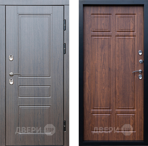 Входная металлическая Дверь Престиж TERMO с терморазрывом Классика Премиум Орех темный в Истра