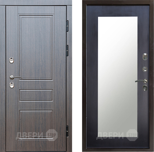 Входная металлическая Дверь Престиж TERMO с терморазрывом Классика Зеркало пастораль Венге в Истра
