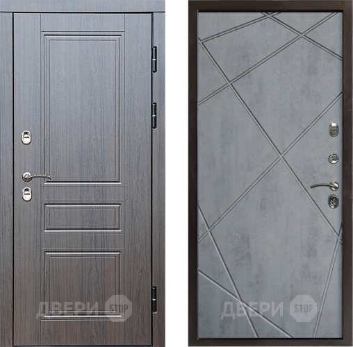 Входная металлическая Дверь Престиж TERMO с терморазрывом Классика Лучи Бетон темный в Истра