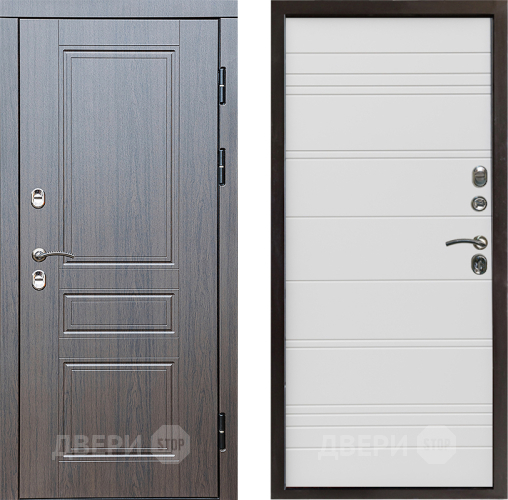 Входная металлическая Дверь Престиж TERMO с терморазрывом Классика Line Белый в Истра