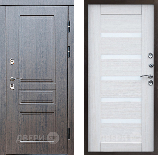 Входная металлическая Дверь Престиж TERMO с терморазрывом Классика Царга Лиственница белая в Истра