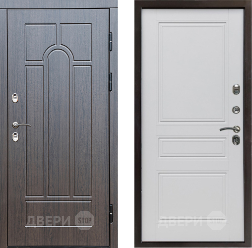 Входная металлическая Дверь Престиж TERMO с терморазрывом Арка Классика Белый матовый в Истра