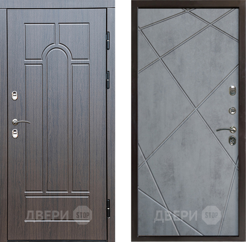 Дверь Престиж TERMO с терморазрывом Арка Лучи Бетон темный в Истра