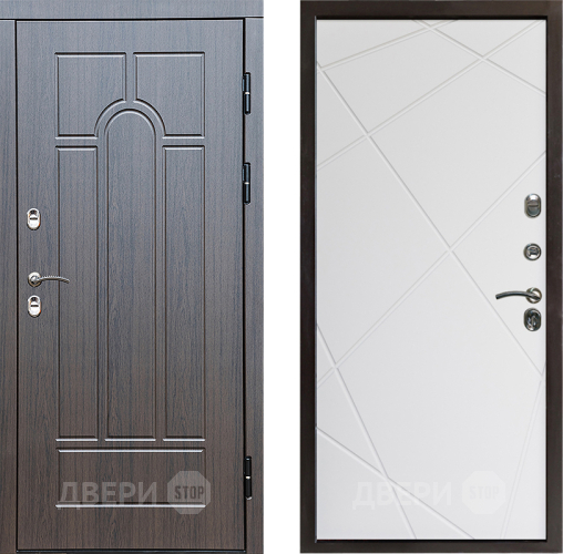 Входная металлическая Дверь Престиж TERMO с терморазрывом Арка Лучи Бетон светлый в Истра