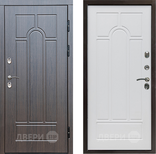 Входная металлическая Дверь Престиж TERMO с терморазрывом Арка Арка Белое дерево в Истра