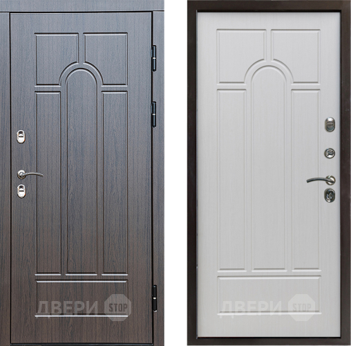 Входная металлическая Дверь Престиж TERMO с терморазрывом Арка Арка Лиственница белая в Истра