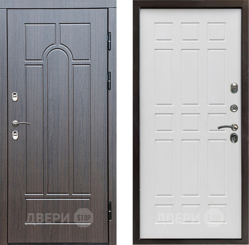 Входная металлическая Дверь Престиж TERMO с терморазрывом Арка Спарта Белое дерево в Истра