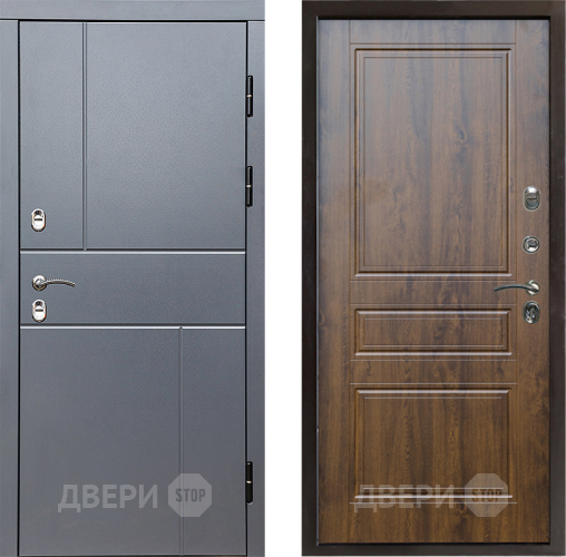 Входная металлическая Дверь Престиж TERMO с терморазрывом Горизонт Грэй Классика Дуб в Истра