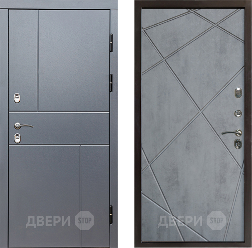 Входная металлическая Дверь Престиж TERMO с терморазрывом Горизонт Грэй Лучи Бетон темный в Истра