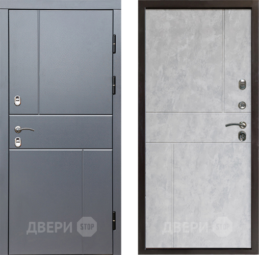 Входная металлическая Дверь Престиж TERMO с терморазрывом Горизонт Грэй Горизонт Бетон светлый в Истра