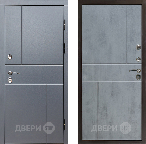 Входная металлическая Дверь Престиж TERMO с терморазрывом Горизонт Грэй Горизонт Бетон темный в Истра