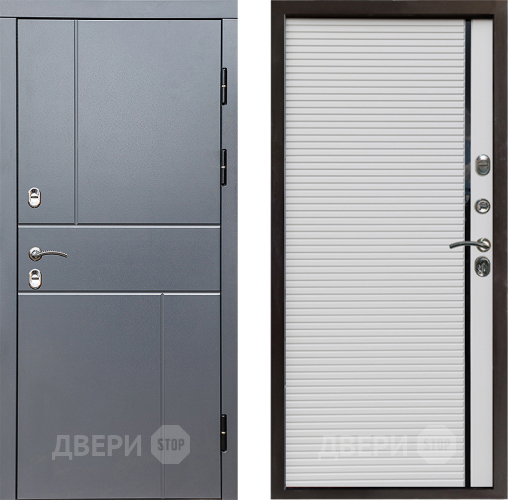 Входная металлическая Дверь Престиж TERMO с терморазрывом Горизонт Грэй Porte Белый в Истра