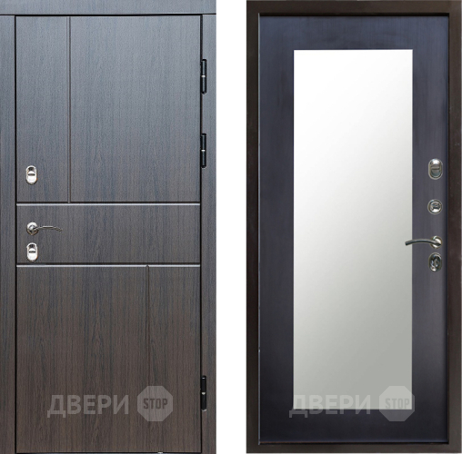 Входная металлическая Дверь Престиж TERMO с терморазрывом Горизонт Венге Зеркало пастораль Венге в Истра