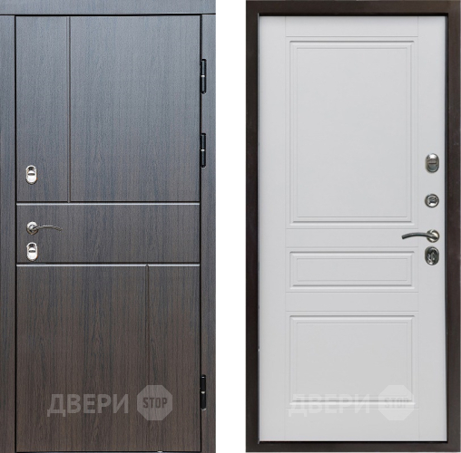 Входная металлическая Дверь Престиж TERMO с терморазрывом Горизонт Венге Классика Белый матовый в Истра