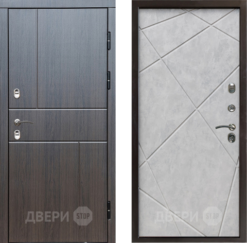 Входная металлическая Дверь Престиж TERMO с терморазрывом Горизонт Венге Лучи Бетон светлый в Истра