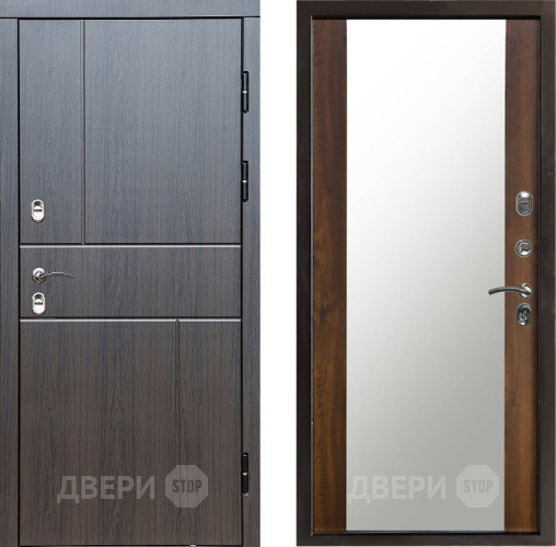 Входная металлическая Дверь Престиж TERMO с терморазрывом Горизонт Венге Зеркало Дуб в Истра