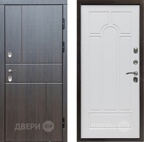 Дверь Престиж TERMO с терморазрывом Горизонт Венге Арка Белое дерево в Истра