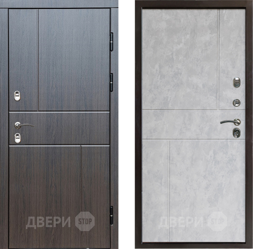 Входная металлическая Дверь Престиж TERMO с терморазрывом Горизонт Венге Горизонт Бетон светлый в Истра