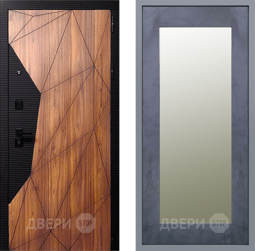 Дверь Заводские двери Морра Зеркало Модерн Бетон темный в Истра