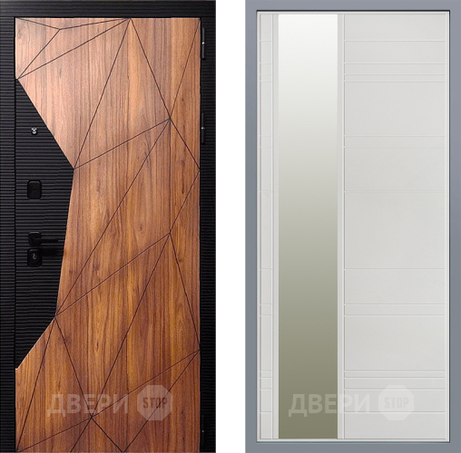 Дверь Заводские двери Морра Зеркало Лира Белый софт в Истра