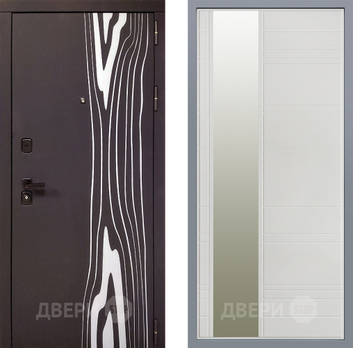 Дверь Заводские двери Леванте Зеркало Лира Белый софт в Истра