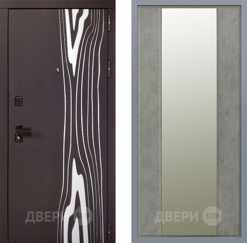 Дверь Заводские двери Леванте Зеркало Макси Бетон темный в Истра