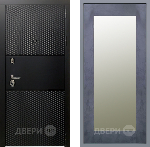 Дверь Заводские двери Тефлон Зеркало Модерн Бетон темный в Истра